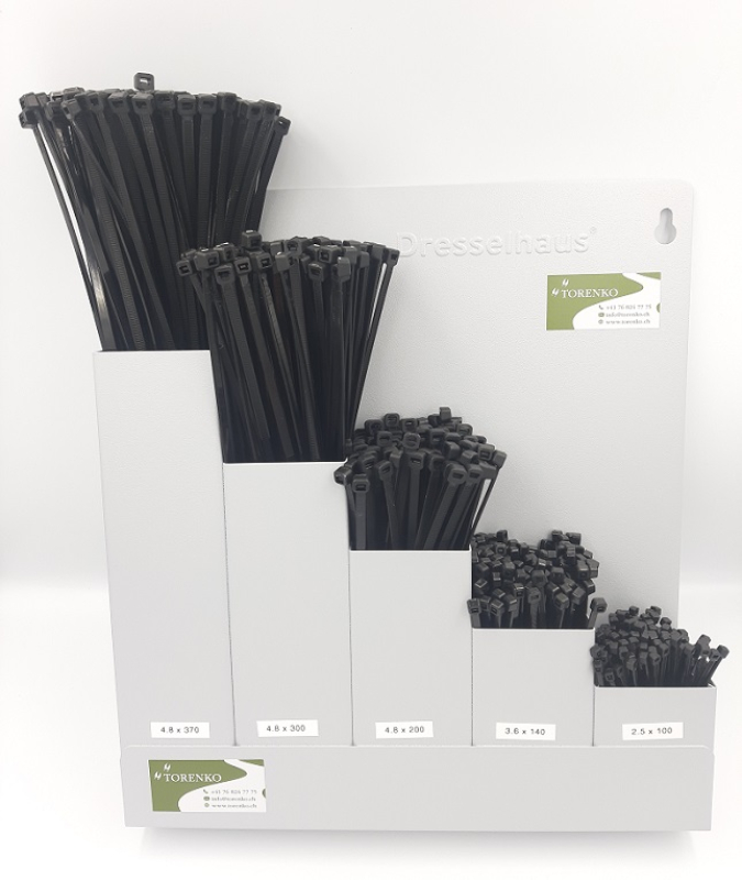 Kabelbinder Wandhalter bestückt